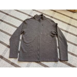 Ibex Men’s Shak Jacket Tan Brown Small Merino Wool Full Zip